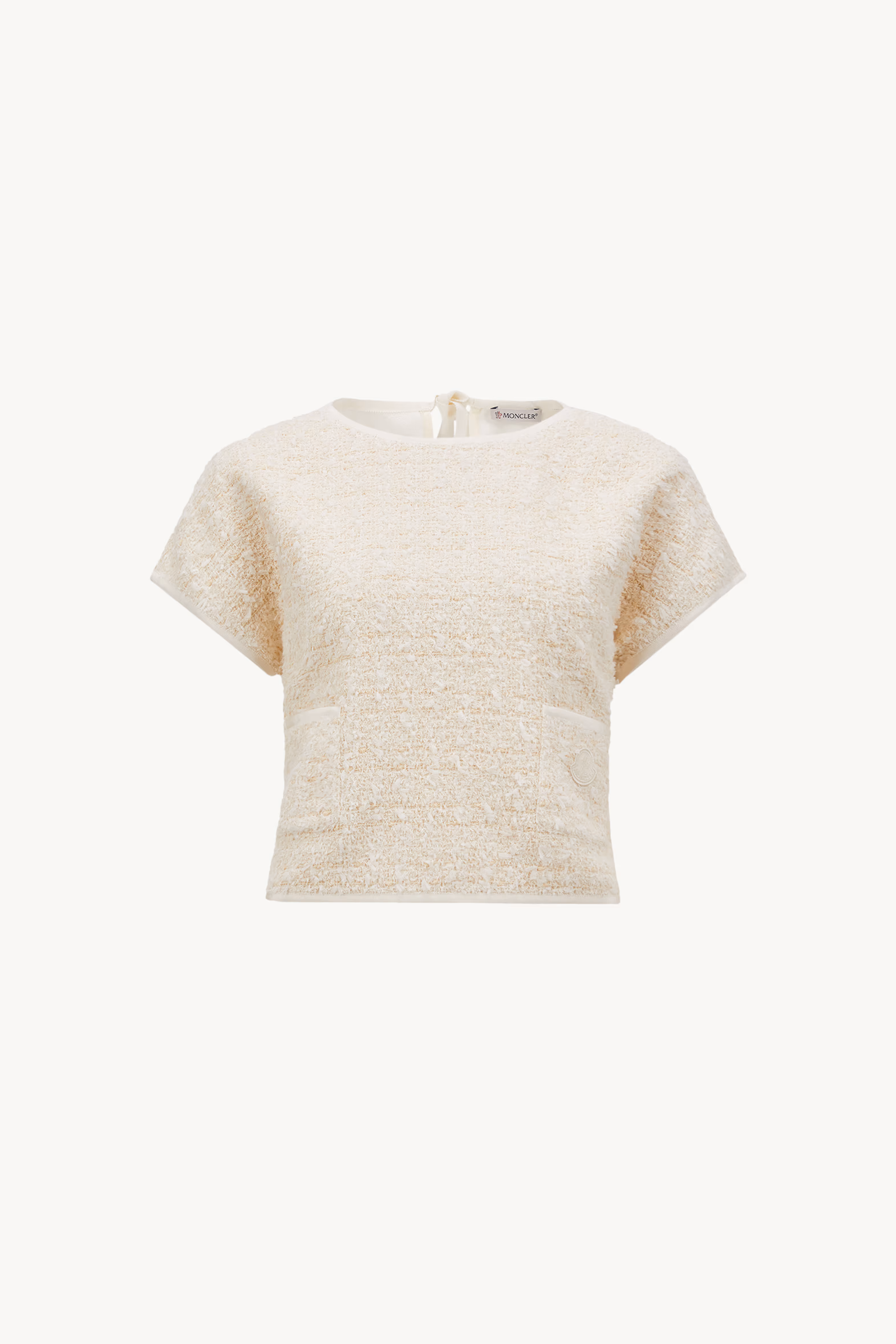 Top de seda y tweed Mujer Blanco Moncler 2